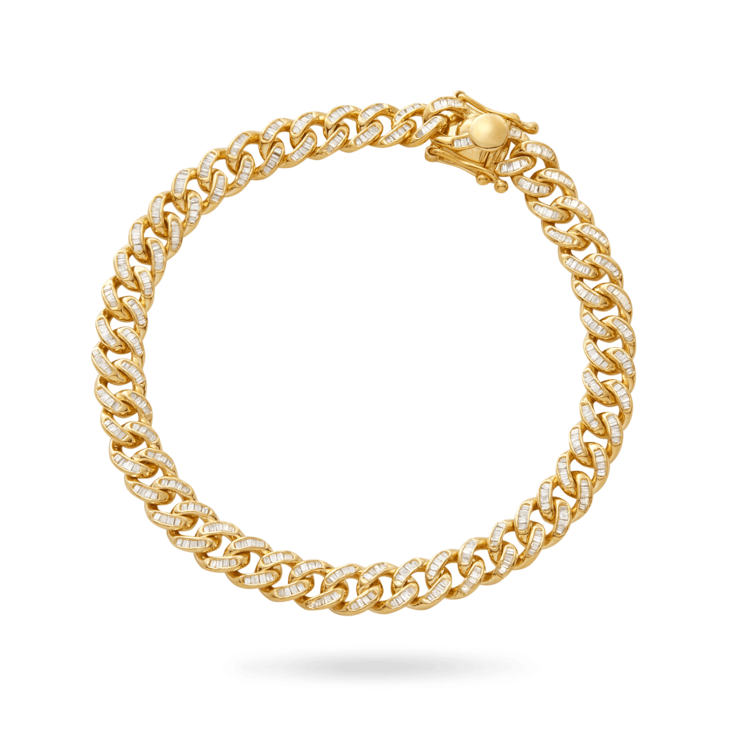 10K Baguette Cuban Bracelet 10.5mm 8.5" Bracelets IceLink-CAL   