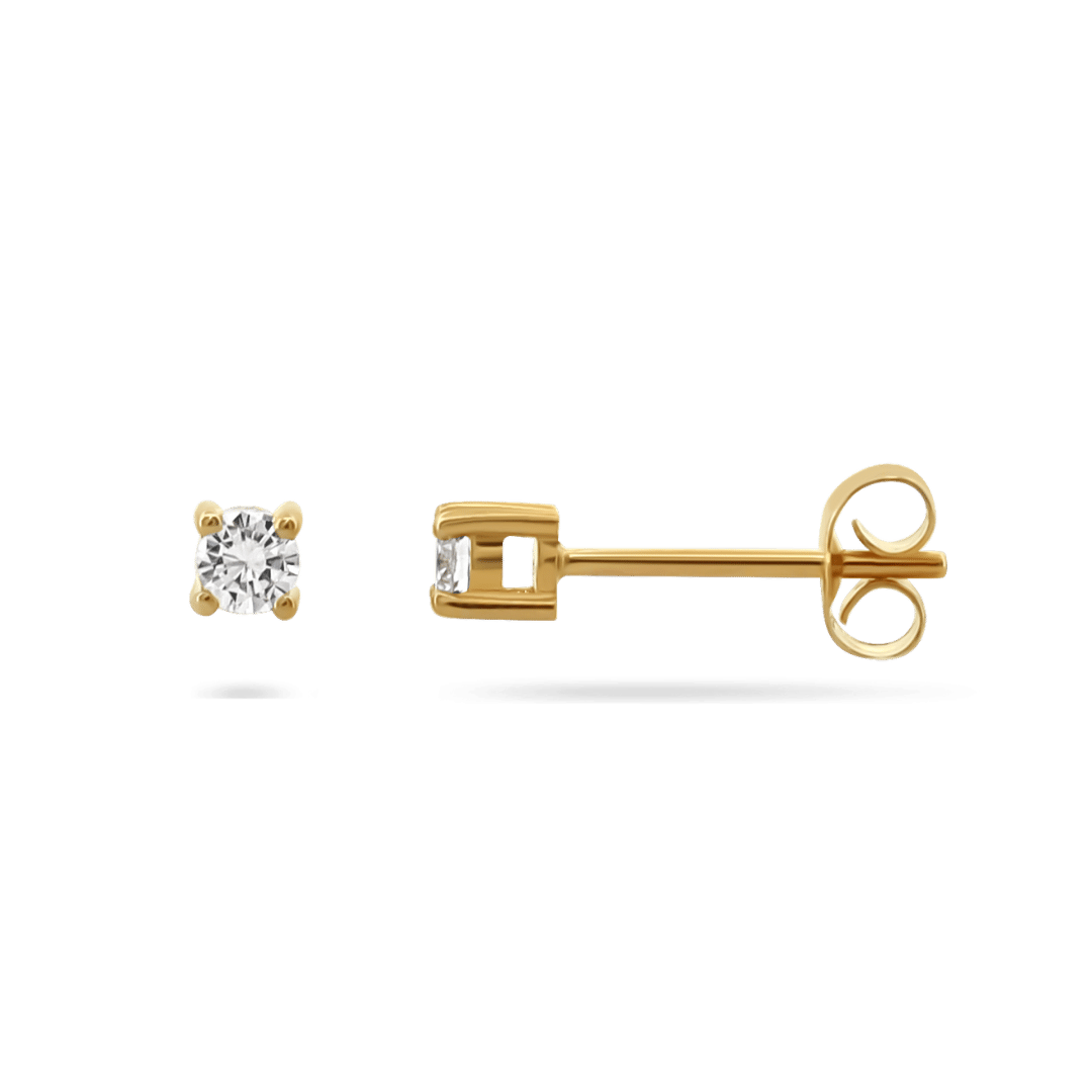 14K Classic Diamond Stud Earrings Earrings IceLink-CAL 14K Gold  