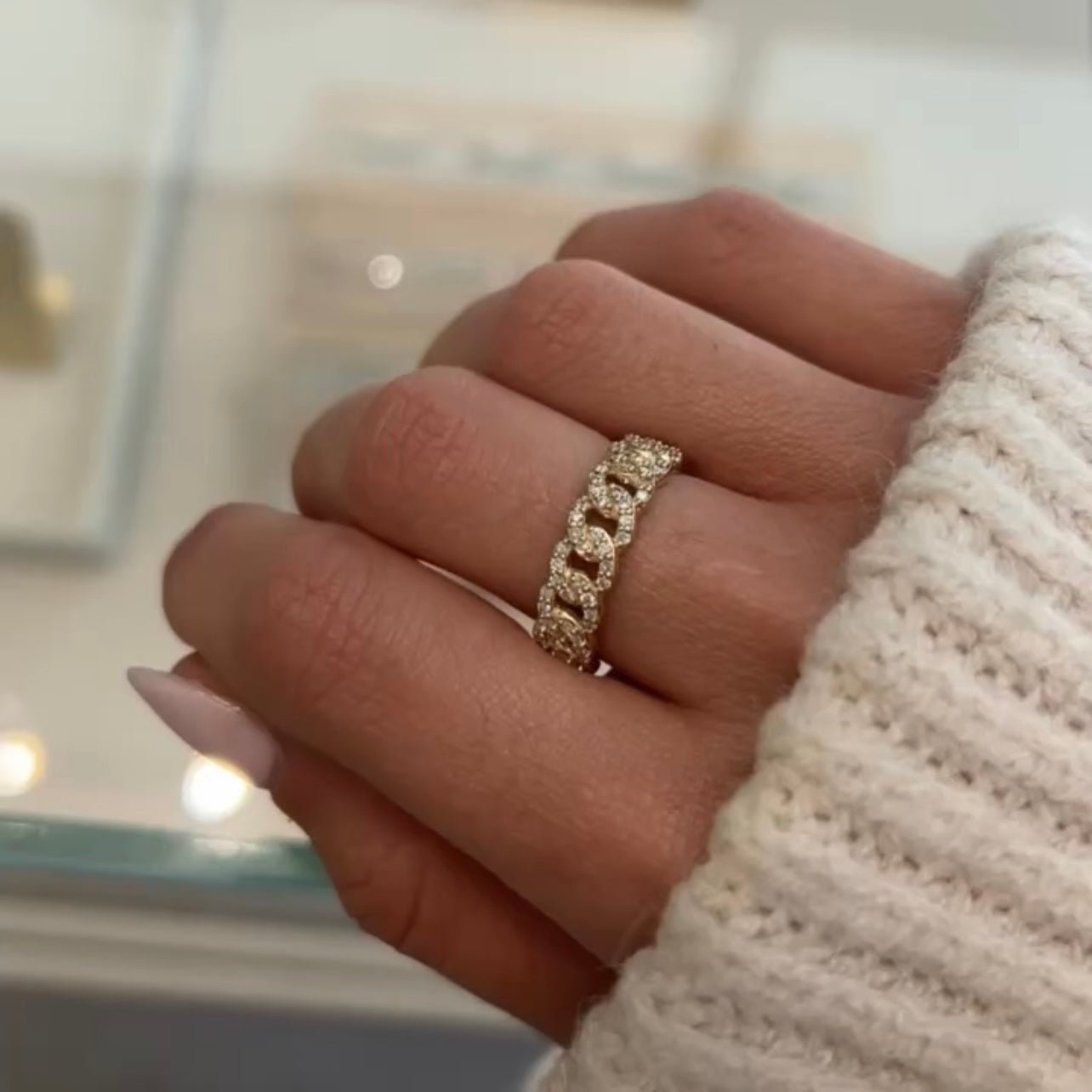 14K Cuban Ring Rings IceLink-CAL 3  