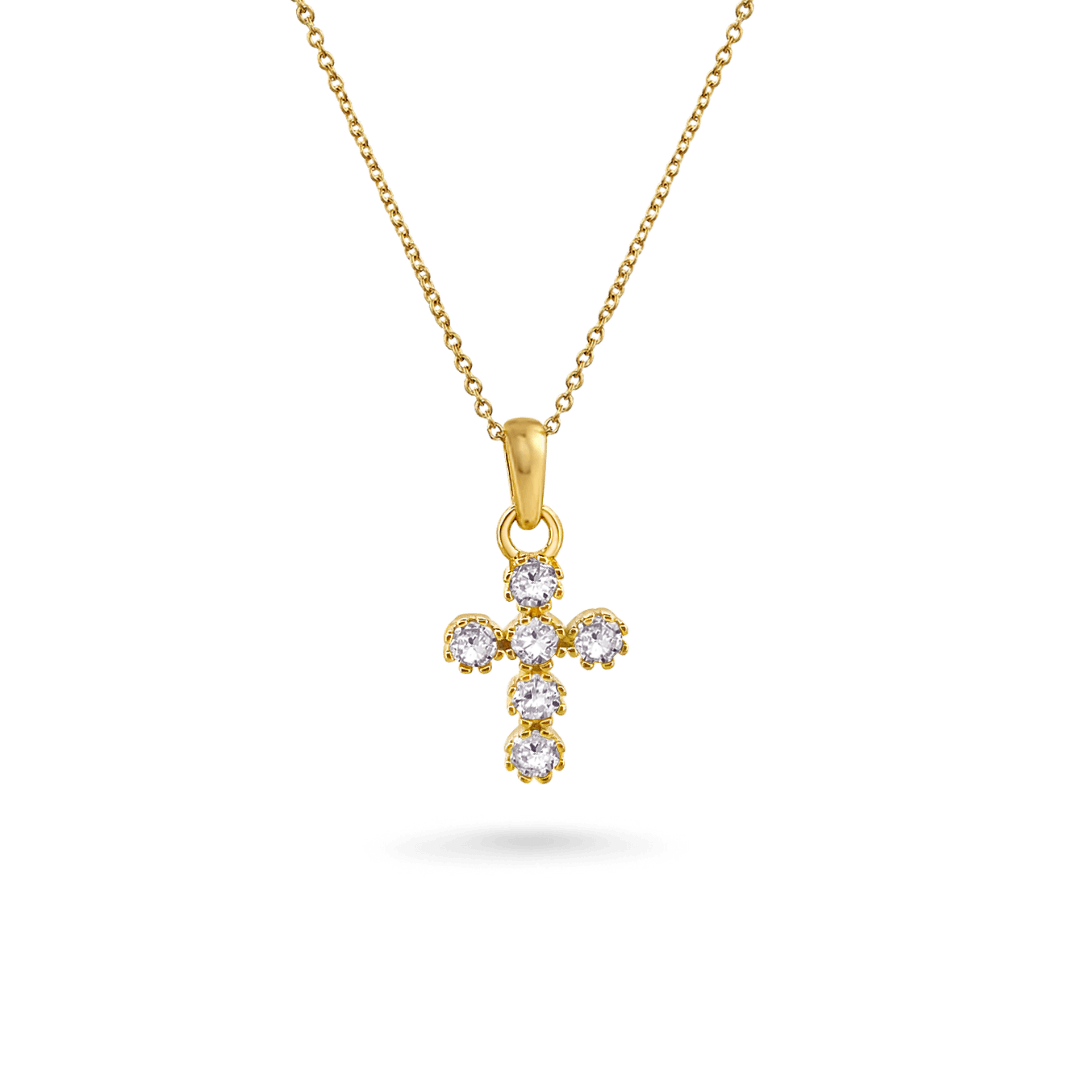 14K Cross Necklace Necklaces IceLink-CAL   