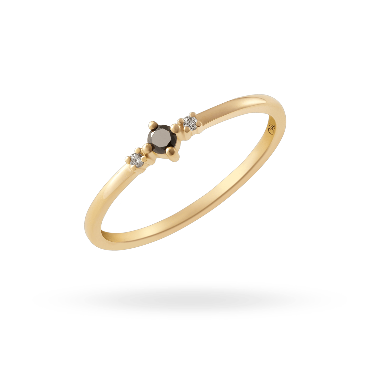 14K Gold Black Stone Ring Rings IceLink-CAL 3  