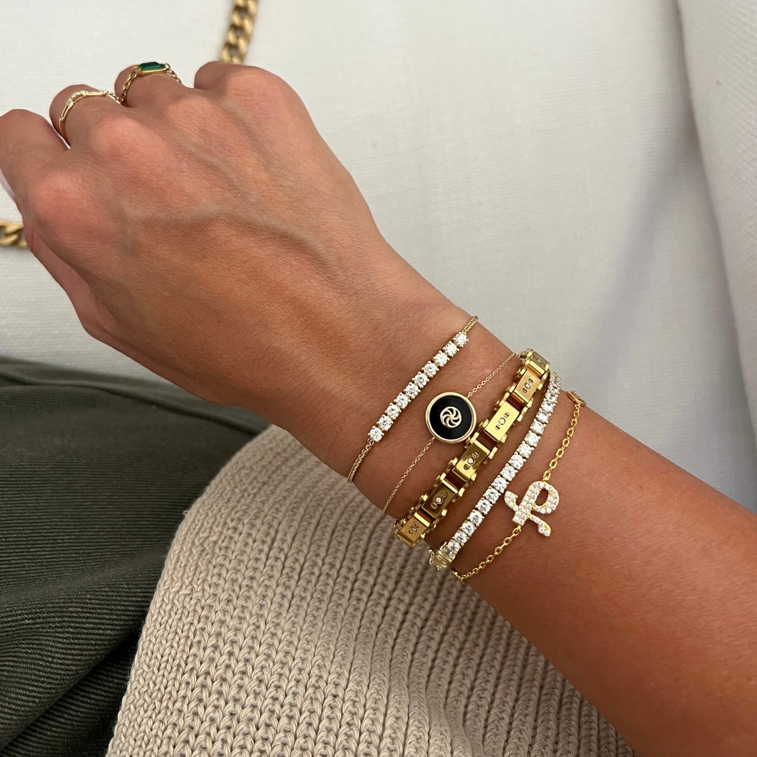 14K Layla Diamond Tennis Bracelet Bracelets IceLink-CAL 14K Gold  