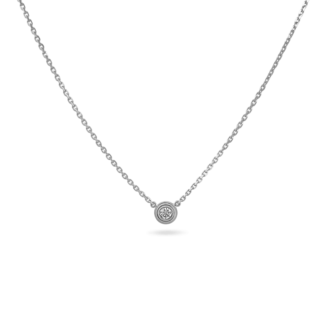 14K Lyla Diamond Necklace (sample sale) Necklaces IceLink-CAL 14K White Gold  