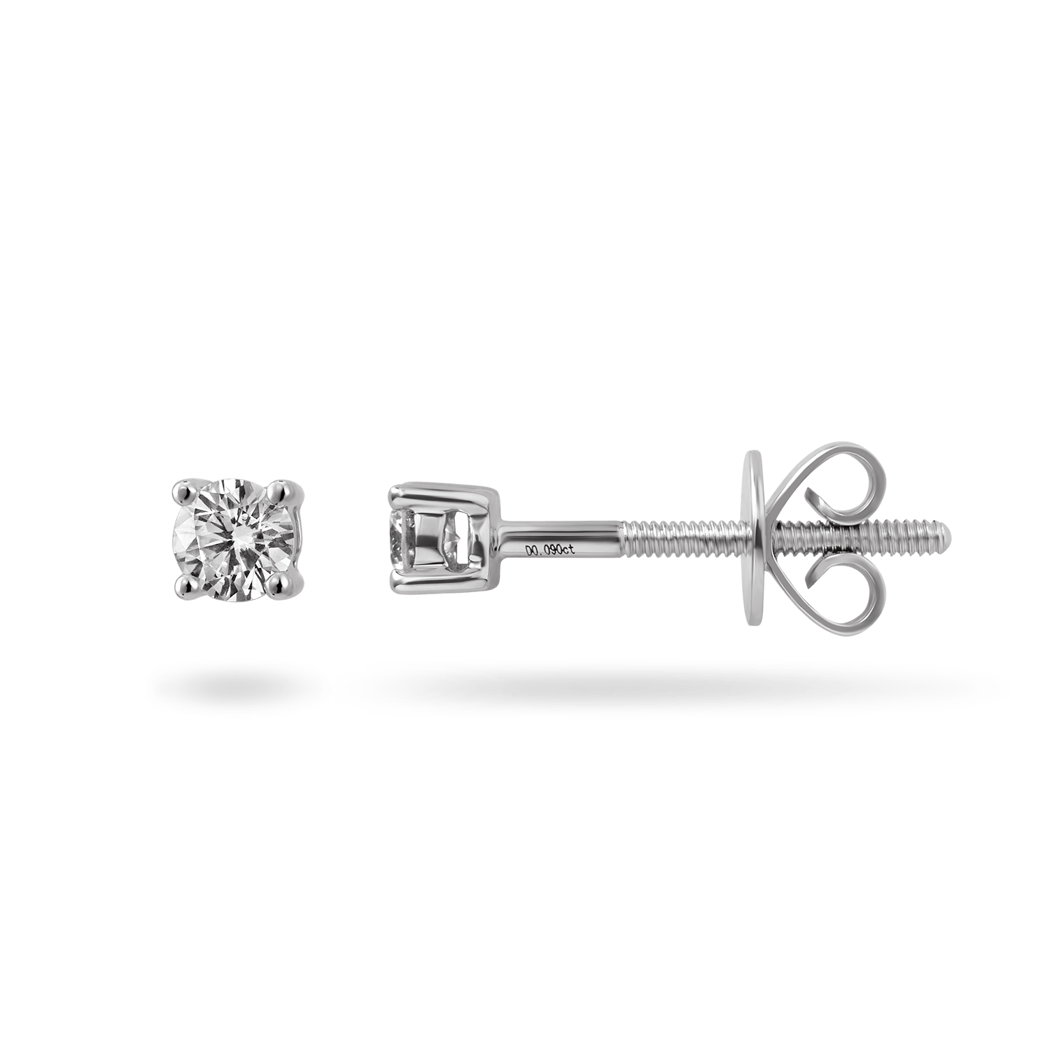 14K Zora Diamond Stud Earrings Earrings IceLink-CAL 14K White Gold  