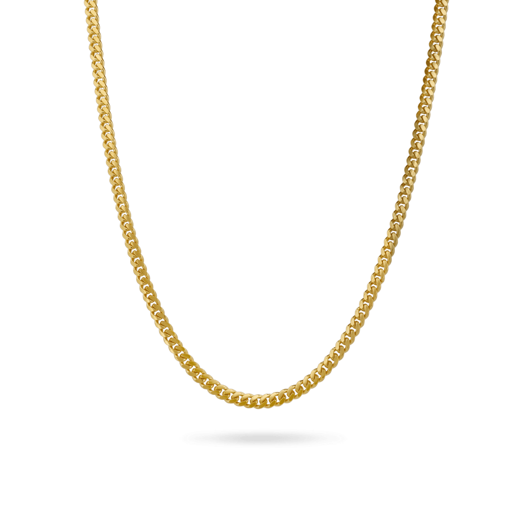 14K 4mm Miami Cuban Link Chain Necklaces IceLink-CAL 16" (22g)  