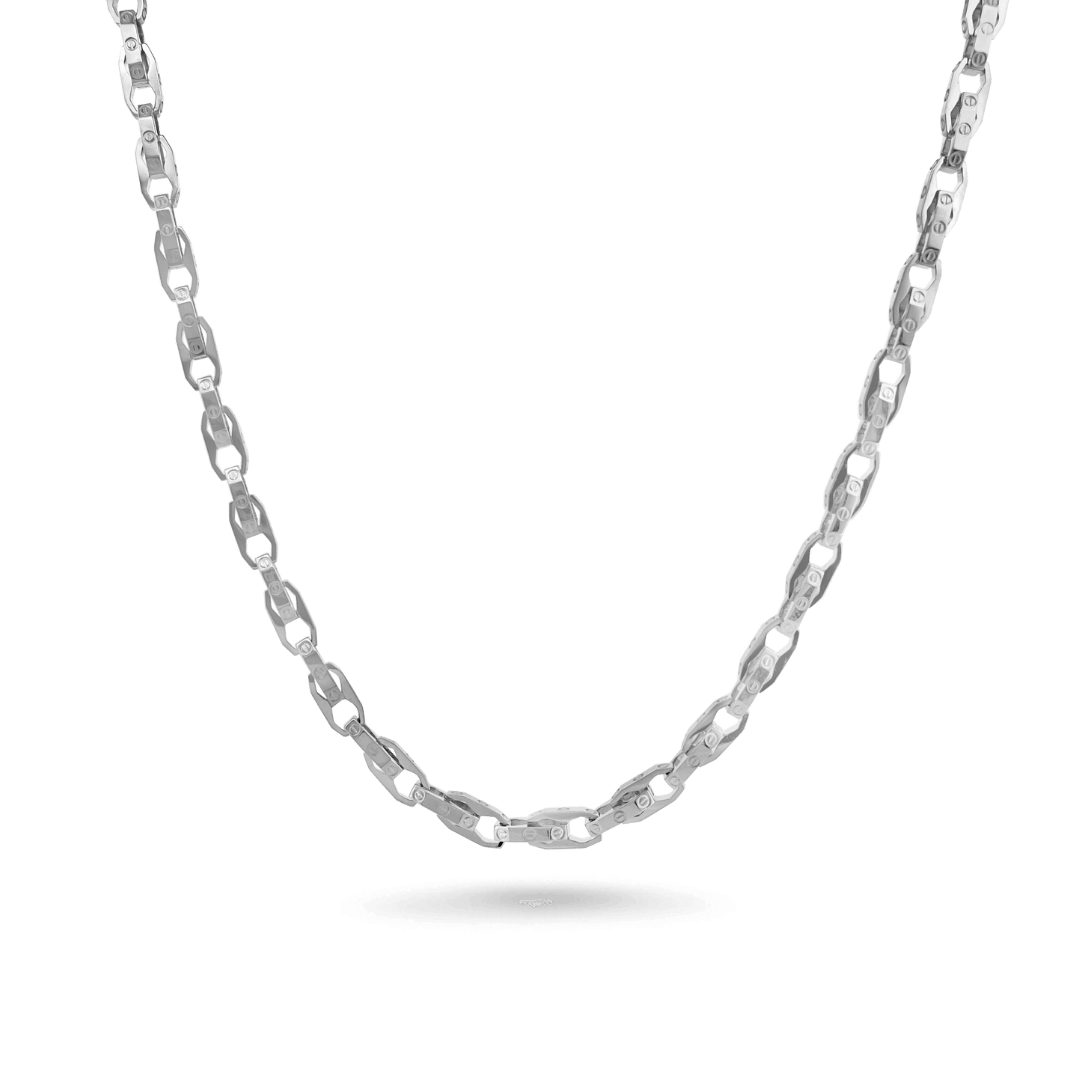 14K White Gold Titan Link Chain Necklace Necklaces IceLink-CAL   