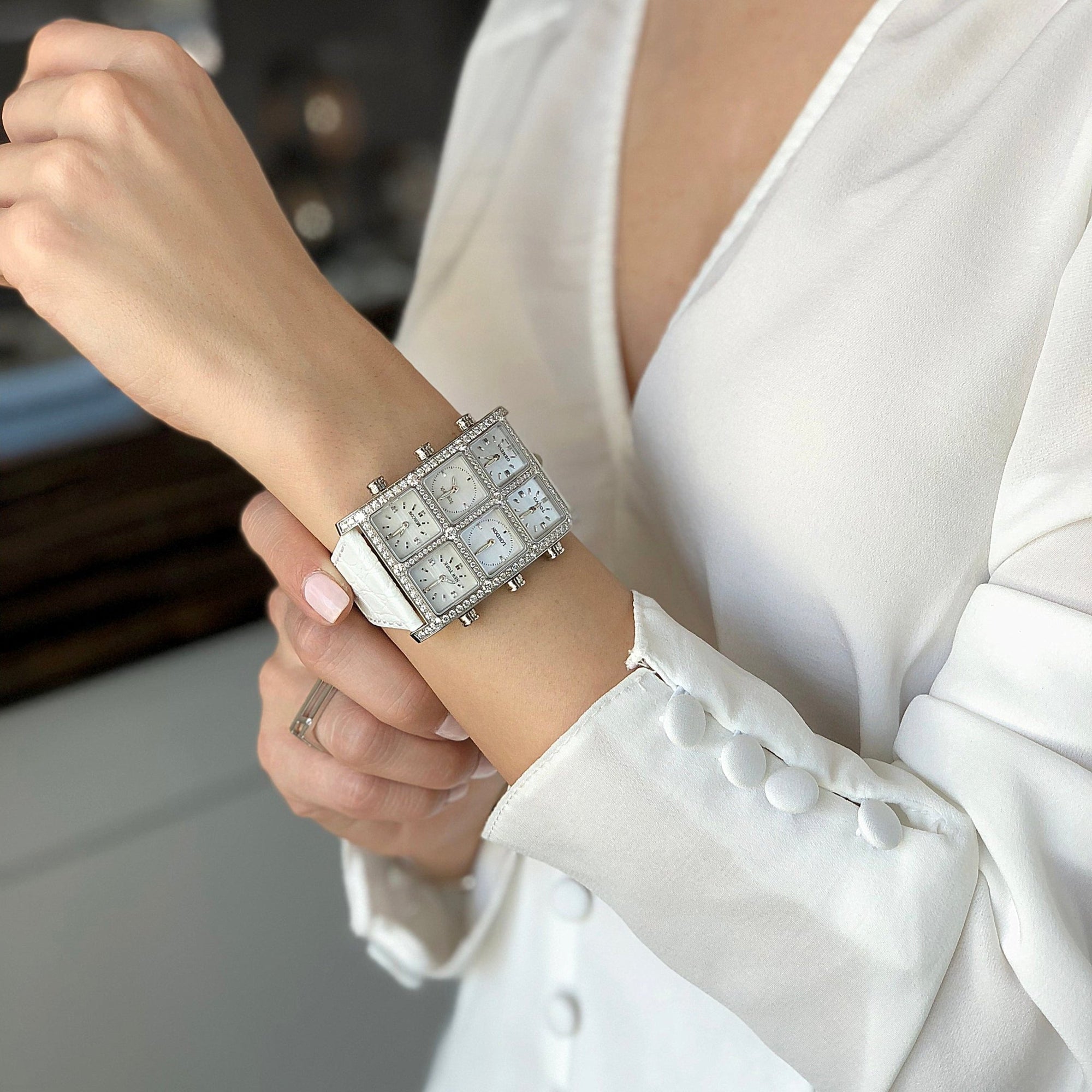 Alva 6TZ Diamond Watch Presidential IceLink 3.5 ct.  