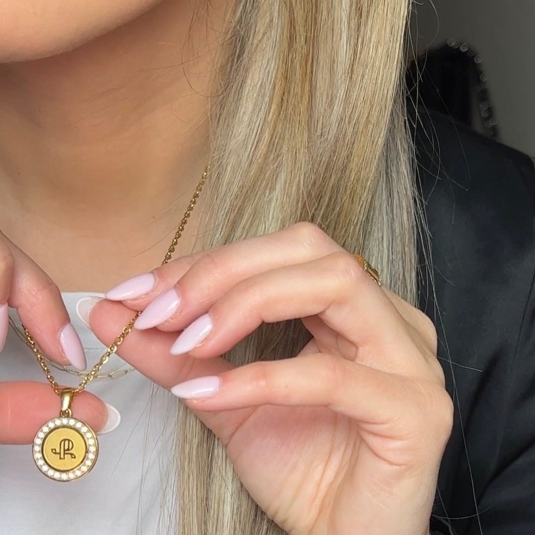 Armenian Initial Stone Necklace Necklaces IceLink-RAN Ա (Ani)  