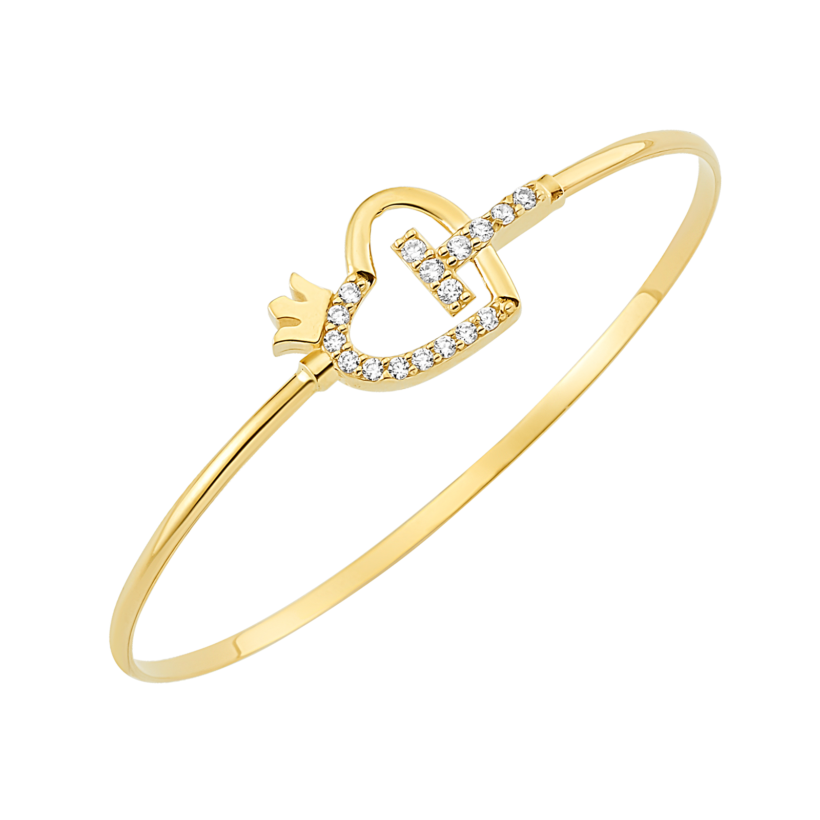 14K Tiara Diamond Bangle (Sample Sale) Bracelets IceLink-CAL 14K Gold 6" (5.6g, 0.53ct) 