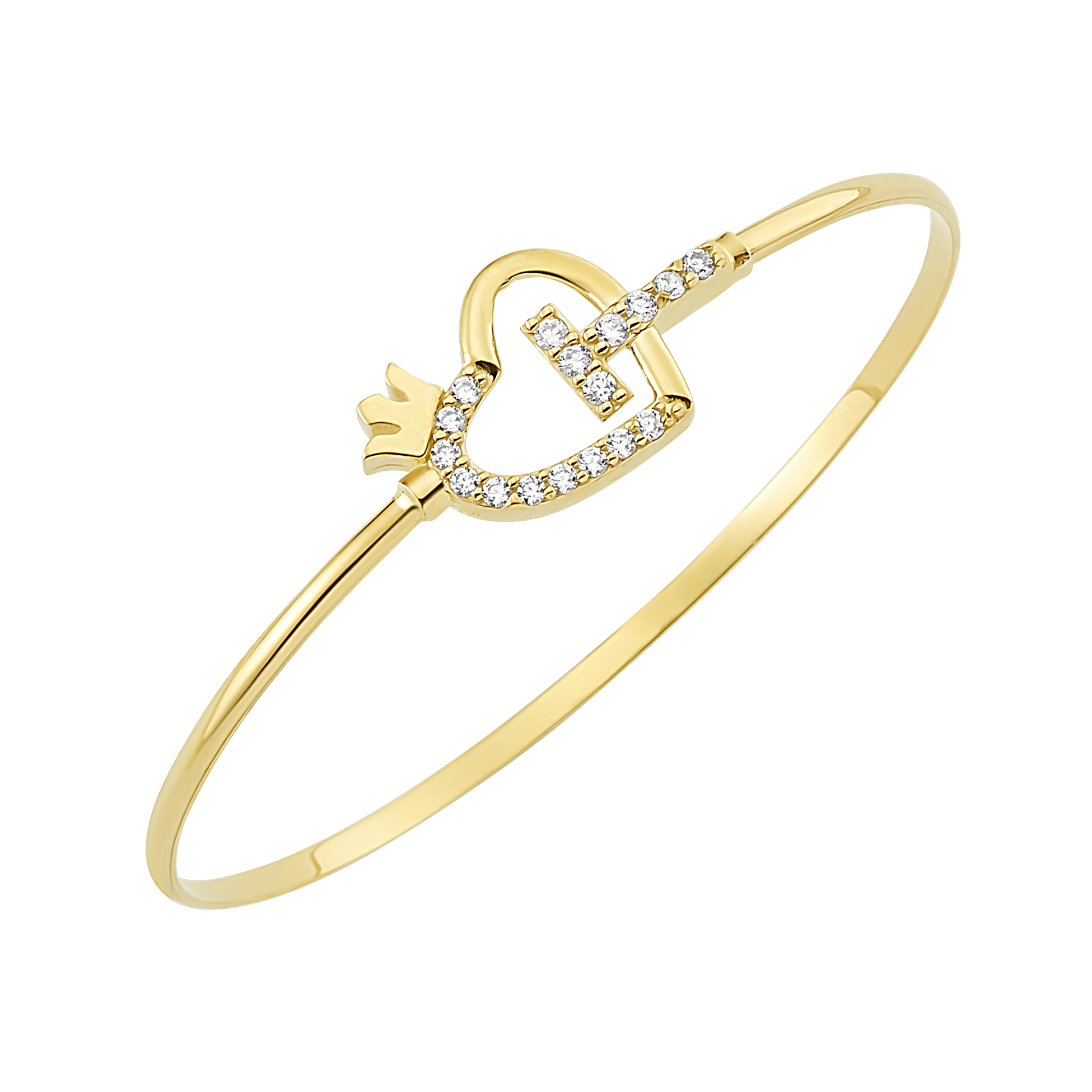 14K Tiara Diamond Bangle (Sample Sale) Bracelets IceLink-CAL 14K Gold 6" (5.6g, 0.53ct) 