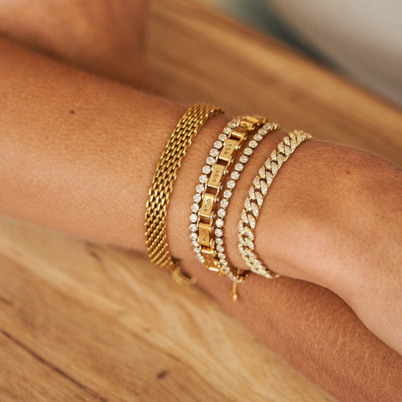 Cuban Bracelet Bracelets IceLink-ATL 14K Gold Plated  