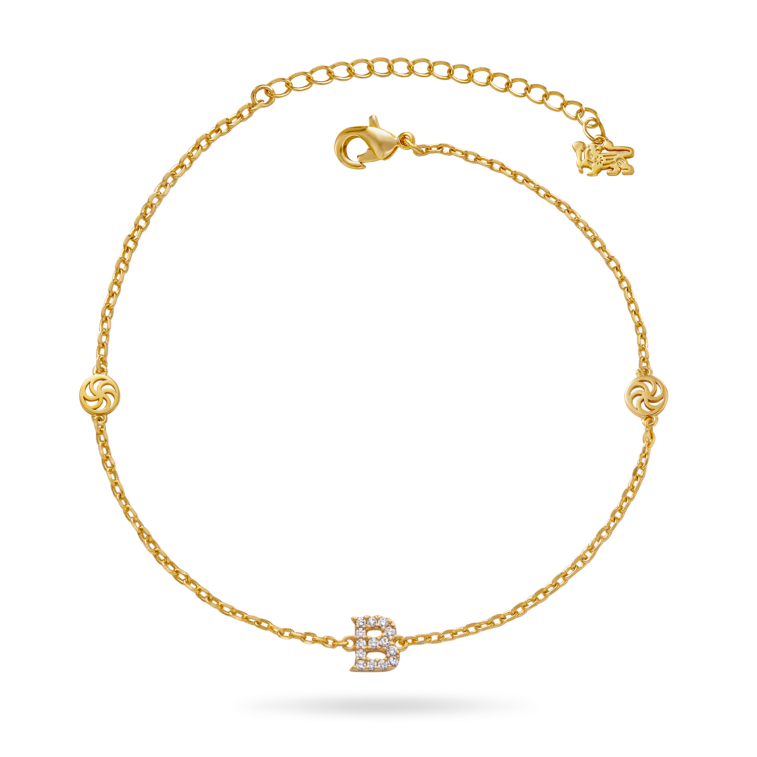 'True You' Initial Anklet Anklets IceLink-ATL B  