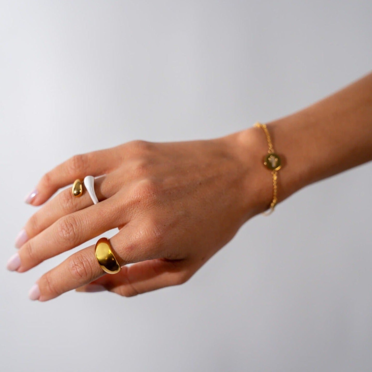 Dina Ring Rings IceLink-BL Gold PVD 5 