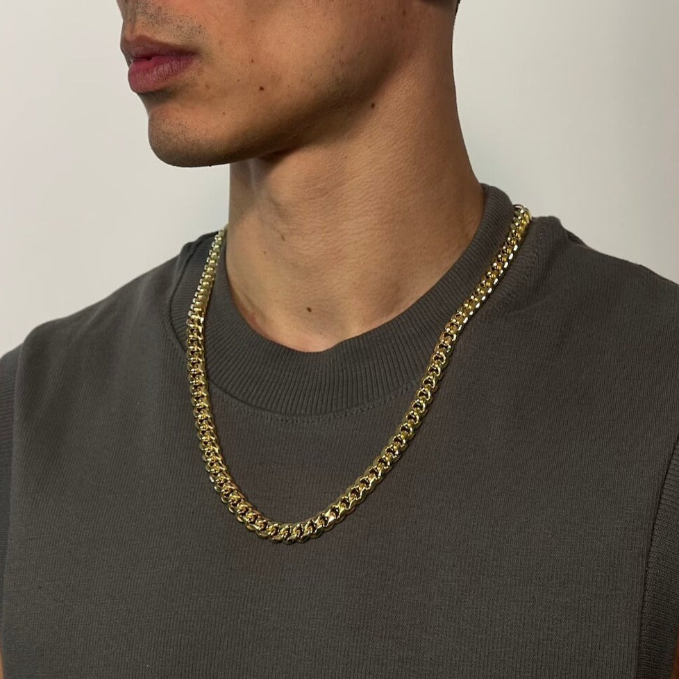 14K 9mm Miami Cuban Link Chain Necklaces IceLink-CAL 16" (108g)  