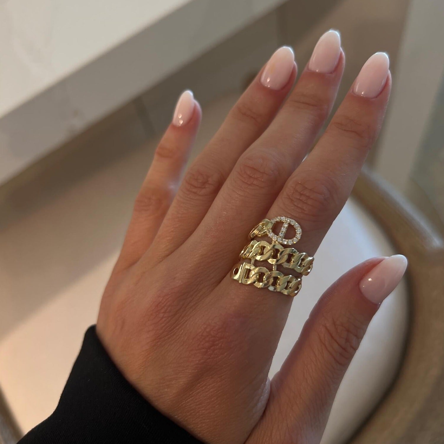 14K Cuban Wrap Ring Rings IceLink-CAL 4  