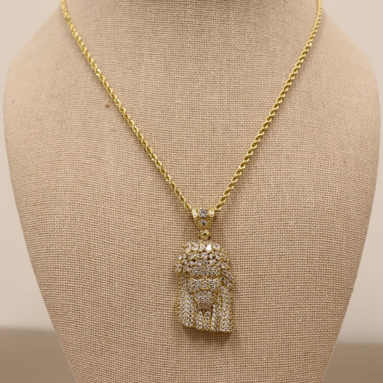 14K Jesus Pendant (Sample Sale) Necklaces IceLink-CAL   