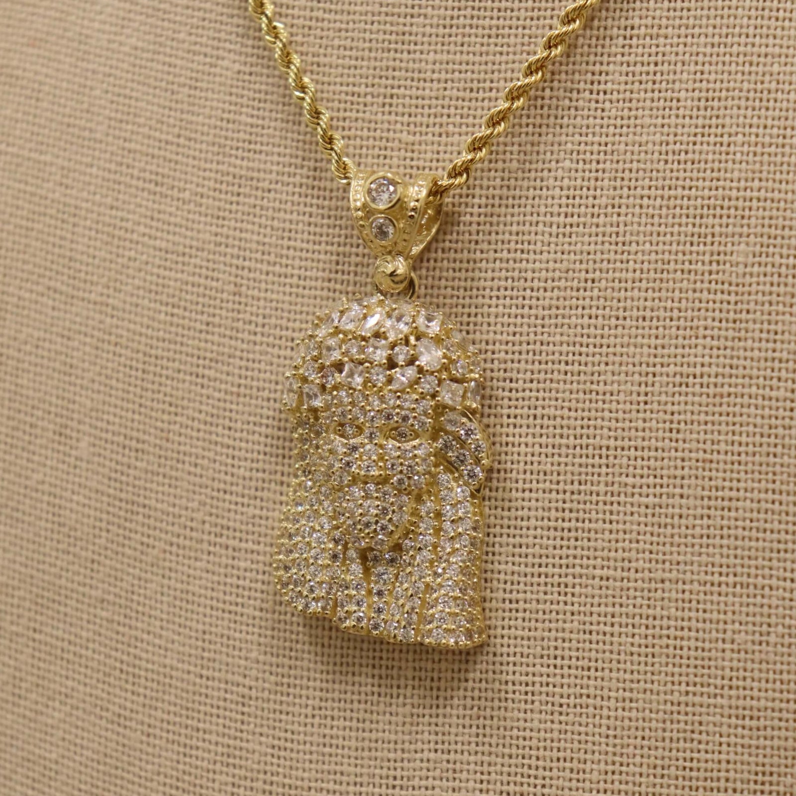 14K Jesus Pendant (Sample Sale) Necklaces IceLink-CAL   