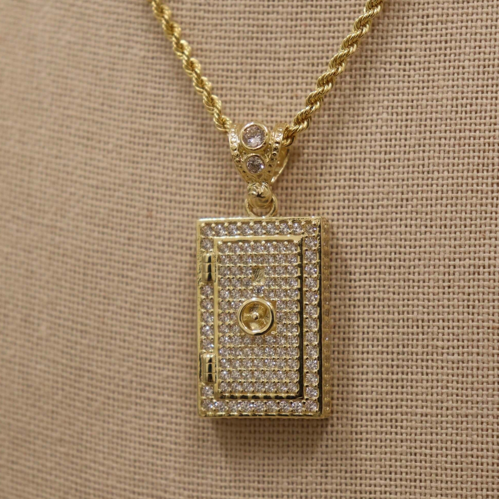 14K Safe Pendant (Sample Sale) Necklaces IceLink-CAL   