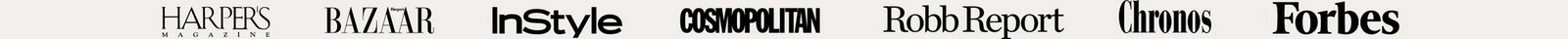 Harpers Bazaar InStyle Compolitan RobbReport Chronos Frobes