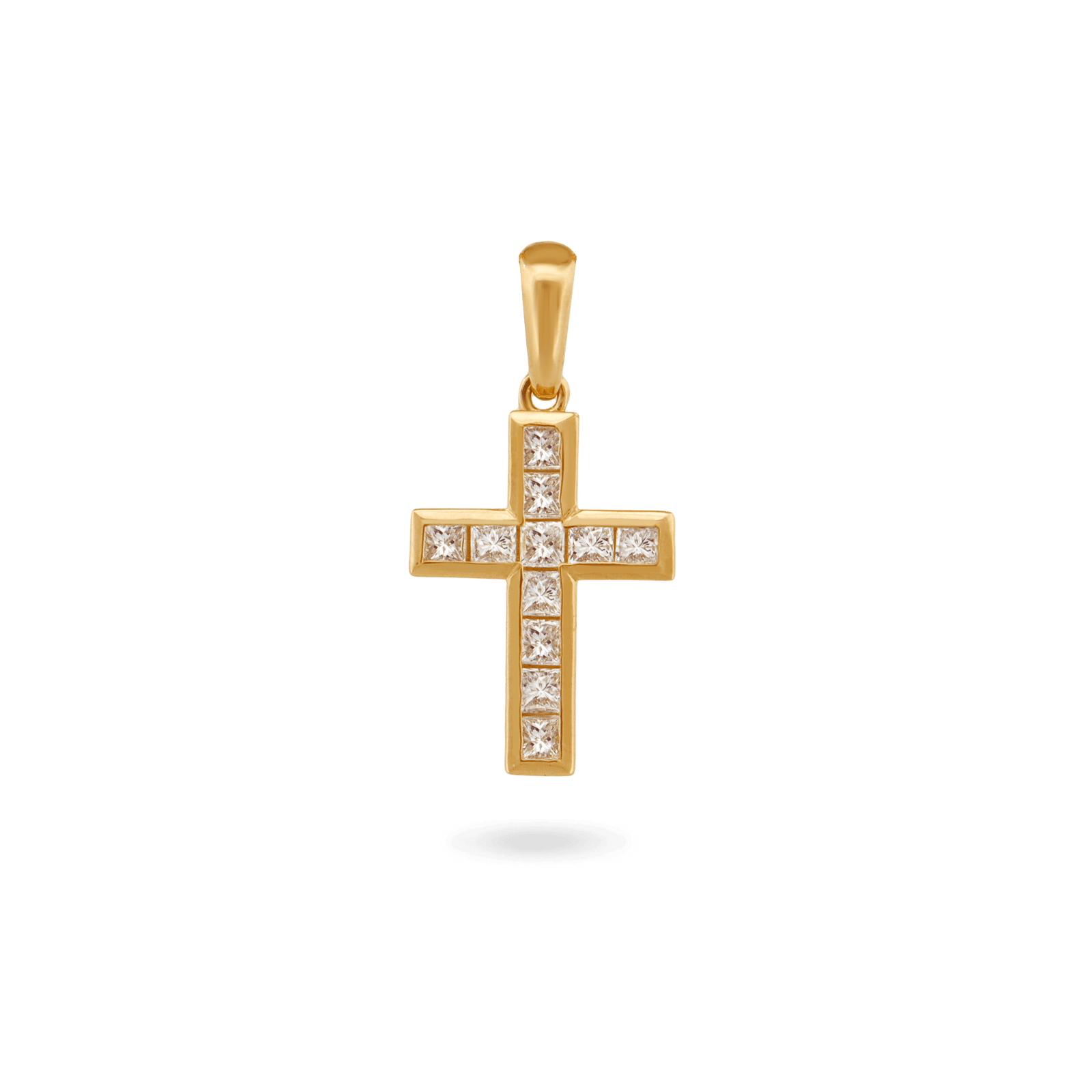 14K Glory Diamond Cross Pendant 15.7mm Necklaces IceLink-CAL   