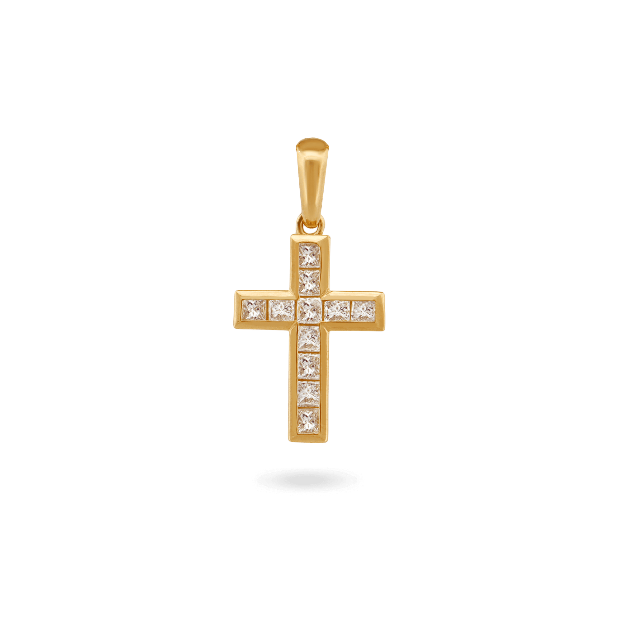 14K Glory Diamond Cross Pendant 15.7mm Necklaces IceLink-CAL   