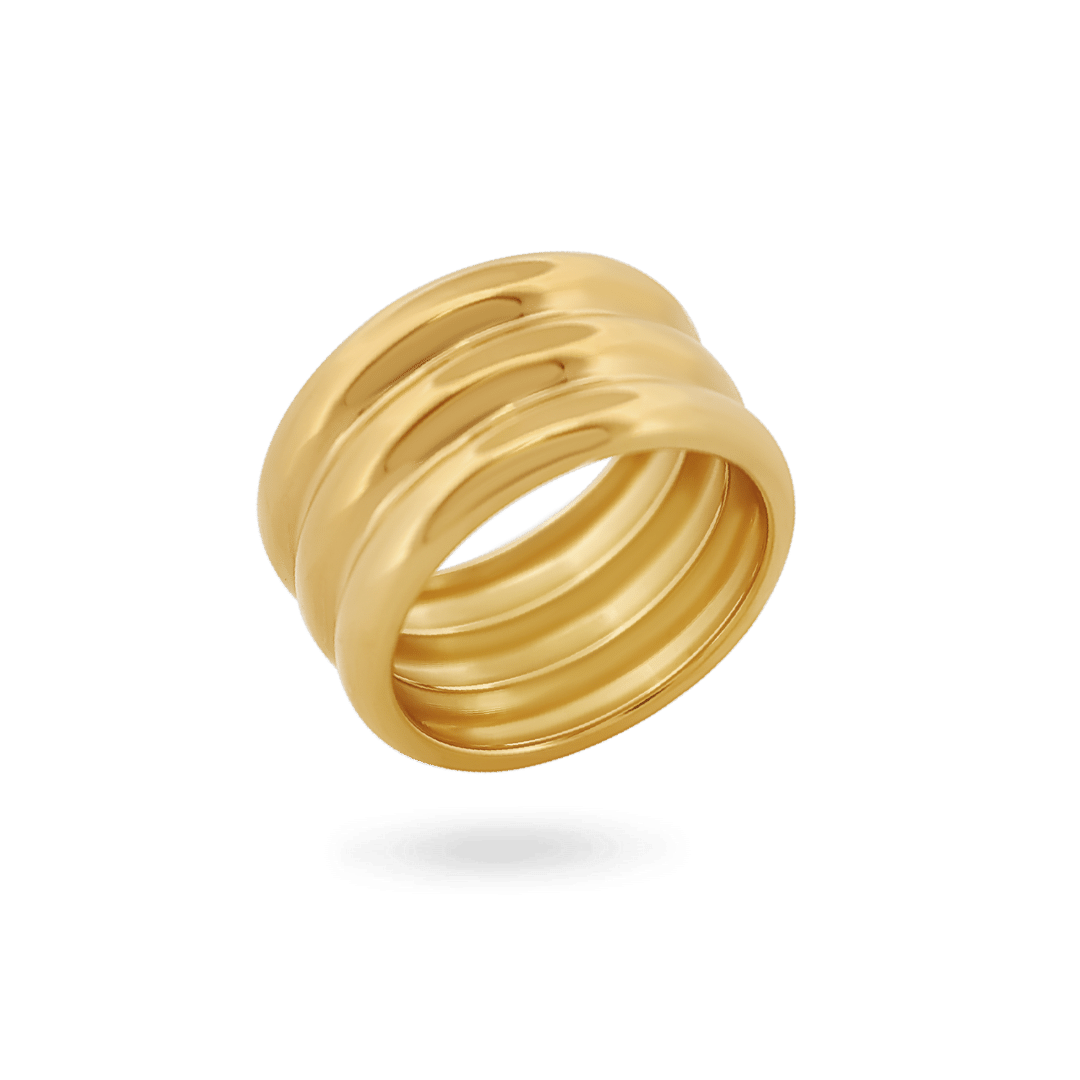 Rima Ring Rings IceLink-BL Gold PVD 6 