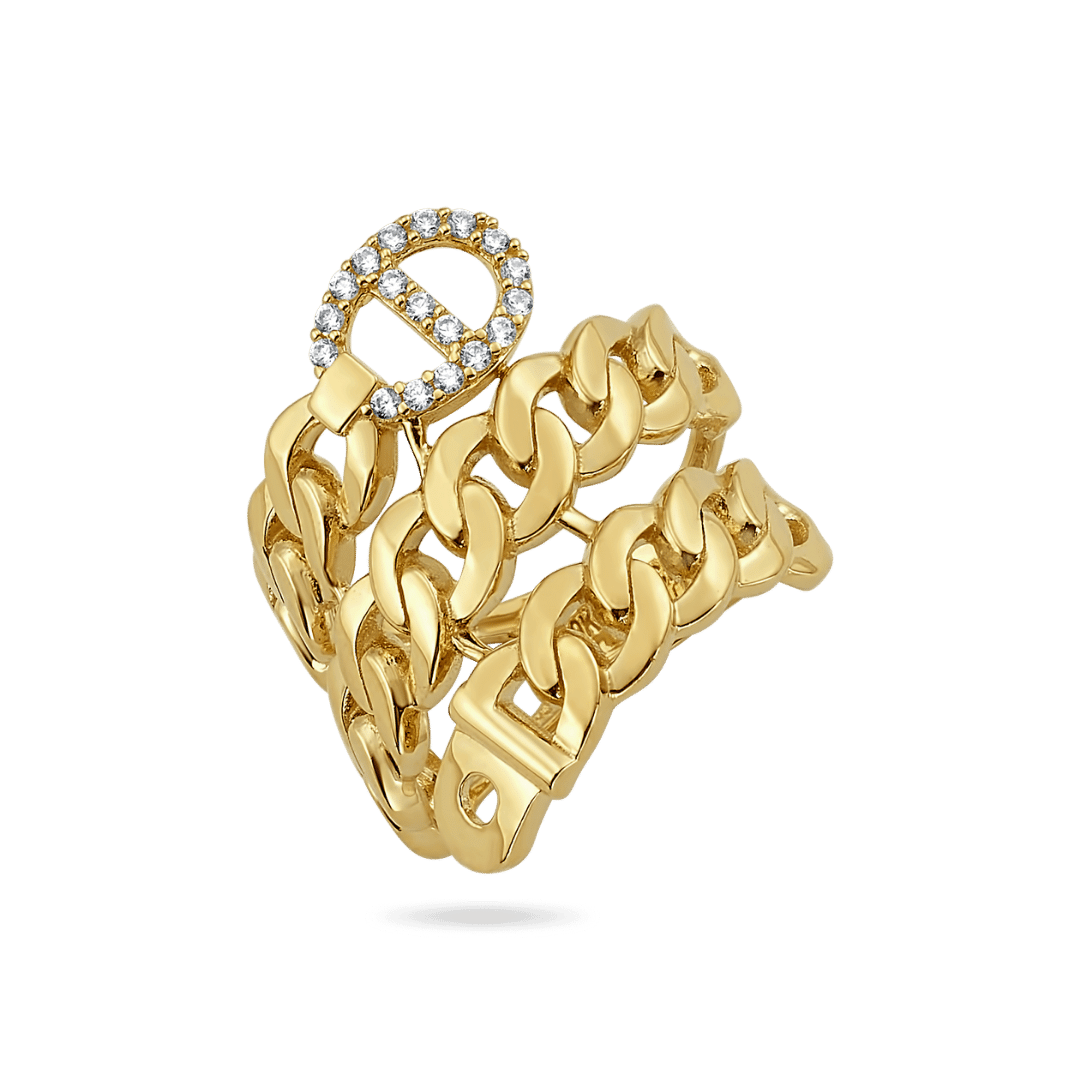 14K Cuban Wrap Ring Rings IceLink-CAL 4  