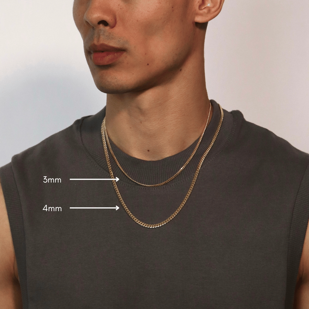 14K 4mm Miami Cuban Link Chain Necklaces IceLink-CAL 16" (22g)  