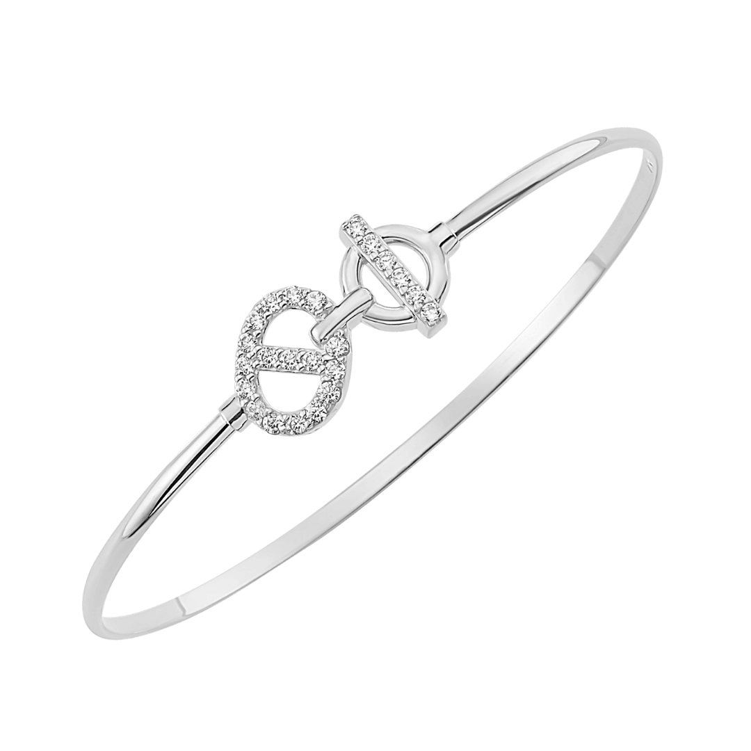 14K Olivia Diamond Bangle (Sample Sale) Bracelets IceLink-CAL 14K Gold 6.5" (5.2g, 0.71ct) 