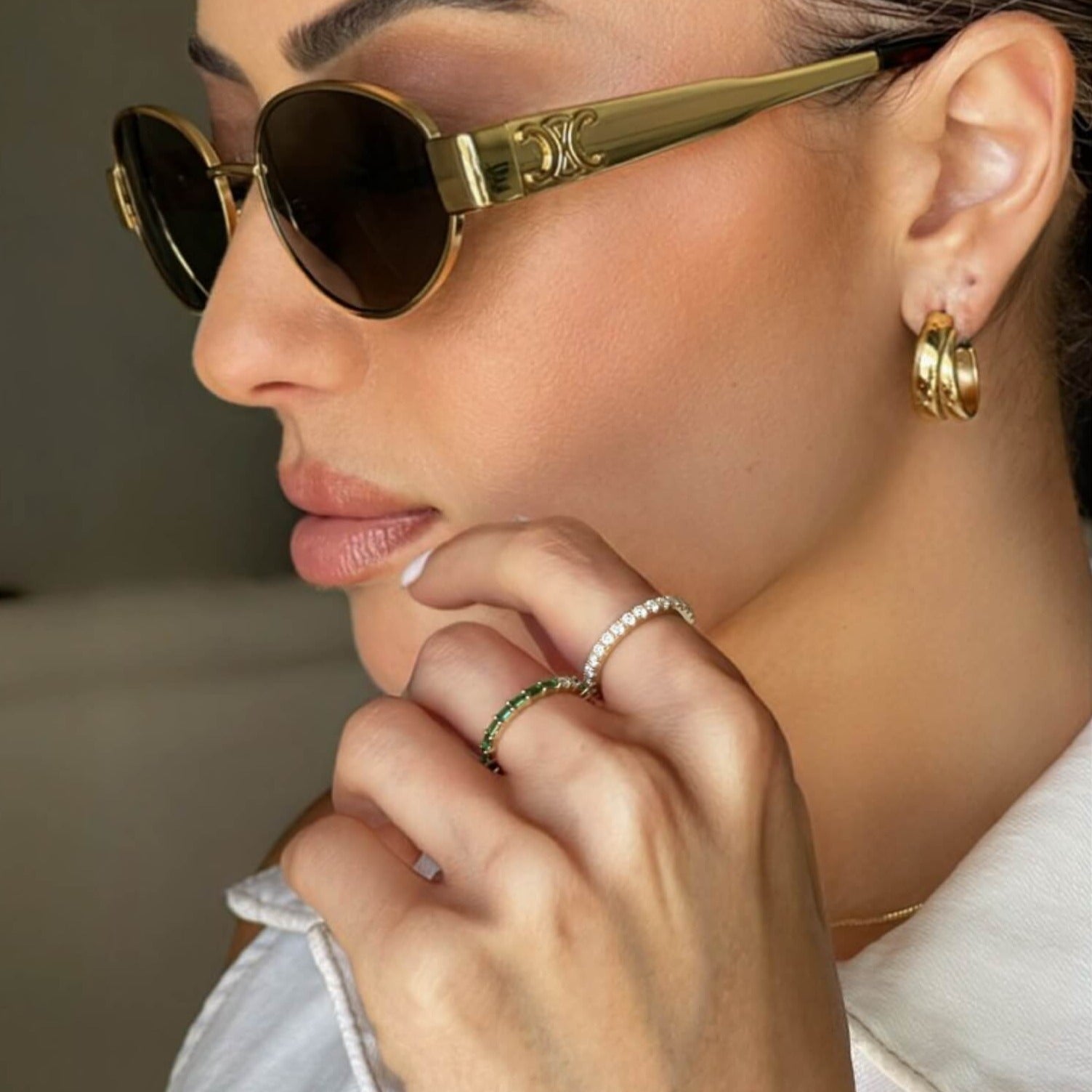 14K Everly Emerald Ring Rings IceLink-CAL   