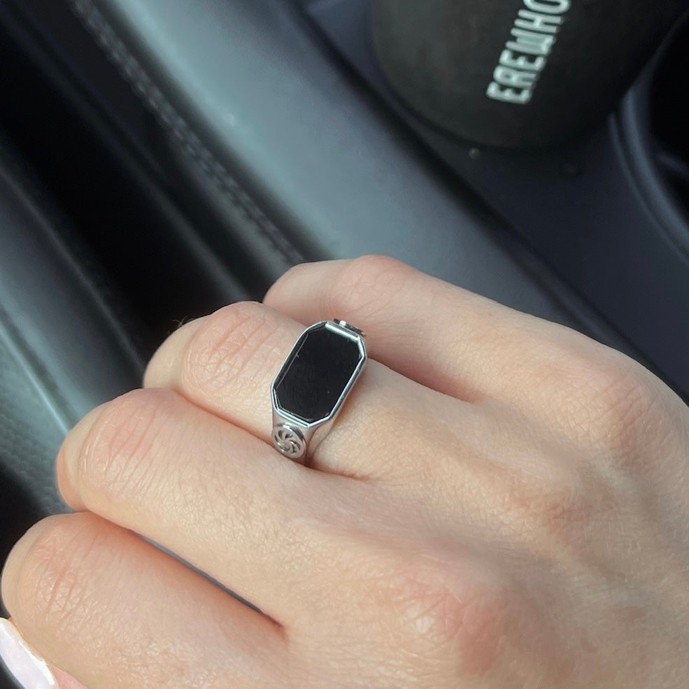 Black Onyx Ring Rings IceLink-RAN 5  