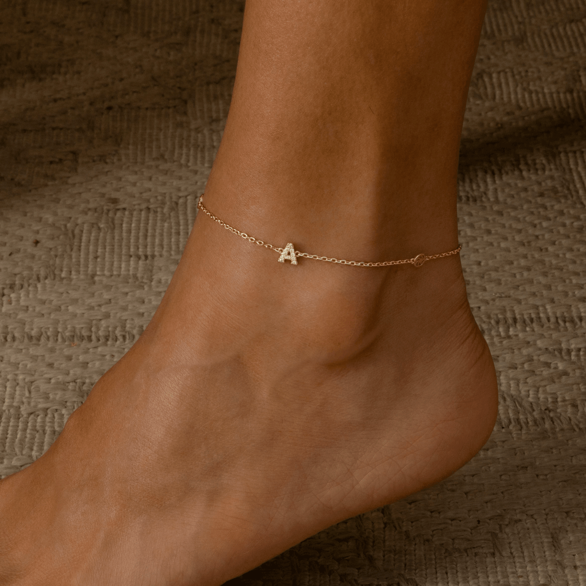 'True You' Initial Anklet Anklets IceLink-ATL B  
